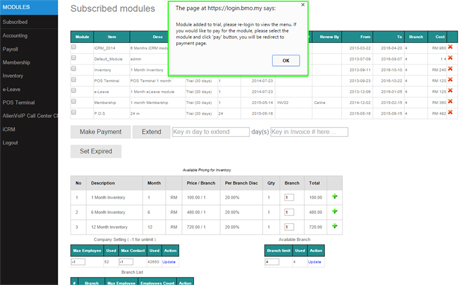 Purchase BMO Inventory Modules