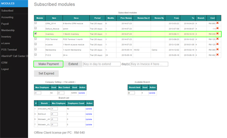 Purchase BMO Inventory Modules