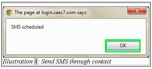 BMO inventory send sms through contact 4