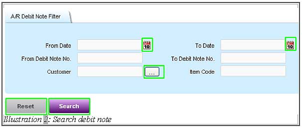BMO inventory view debit note list 2